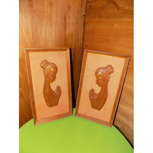 302 - Pair of Witco Wall Art. Height 40cm, Width 22cm