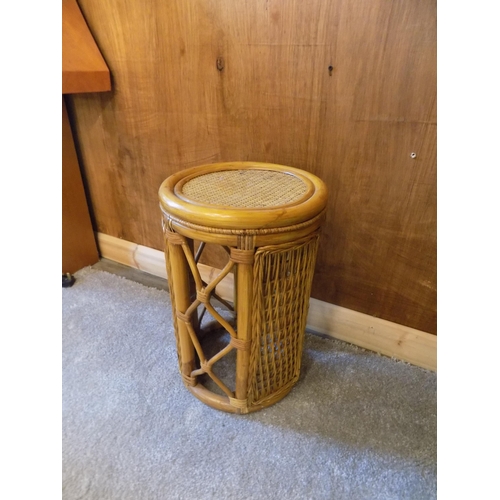 303 - Boho Bamboo Plant Stand. Height 46cm, Diameter 29cm