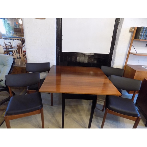 351 - Heals of London Table and 4 Chairs. Table Width and Length 107cm, Height 73cm. Chairs Width 50cm, De... 