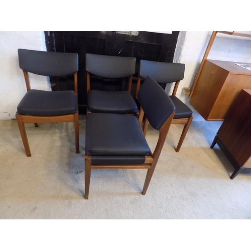 351 - Heals of London Table and 4 Chairs. Table Width and Length 107cm, Height 73cm. Chairs Width 50cm, De... 