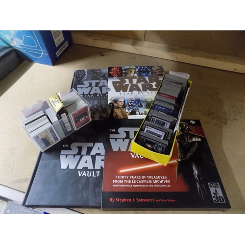 51 - Large Selection of Collectable Star Wars Trading Cards and 2 Books