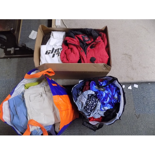 85 - 2 Bags and Box of Clothing