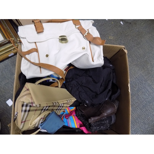 192 - Box of Shoes, Bags and Clothing