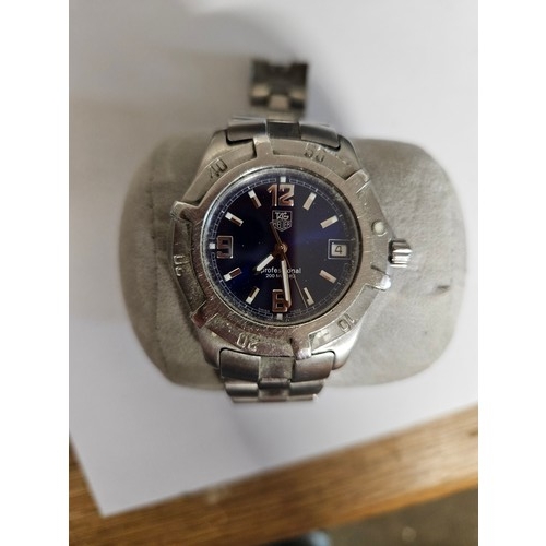 637 - Tag Heuer Navy Dial Quartz Professional Watch