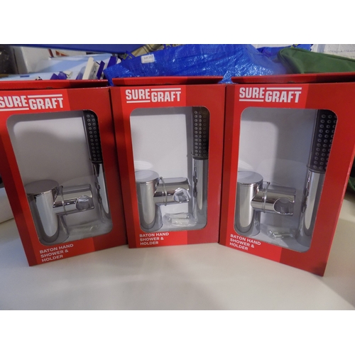 13 - 3 Boxed Sure Graft Baton Hand Shower & Holder