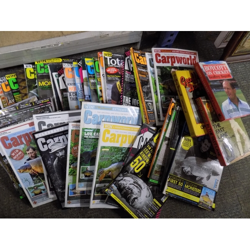 31 - Selection of Fishing Magazines and 3 Cricket Books