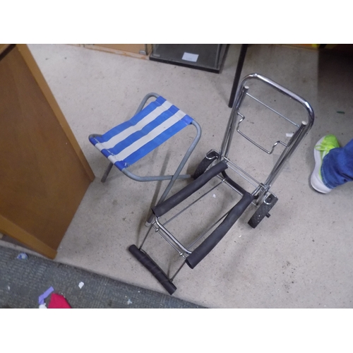 376 - Folding Stool and Small Wheels