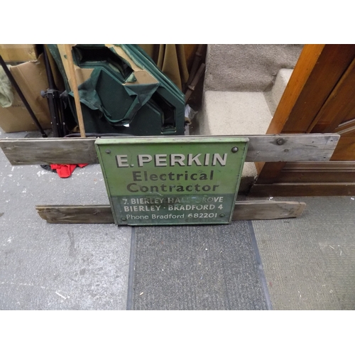 396 - Vintage E. Perkin's Sign