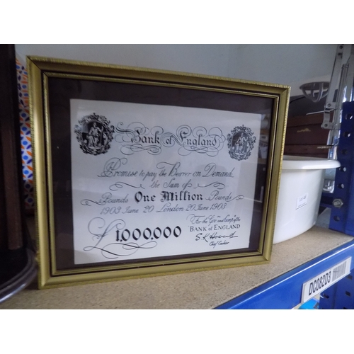 49 - Novelty Framed Million Pound Note