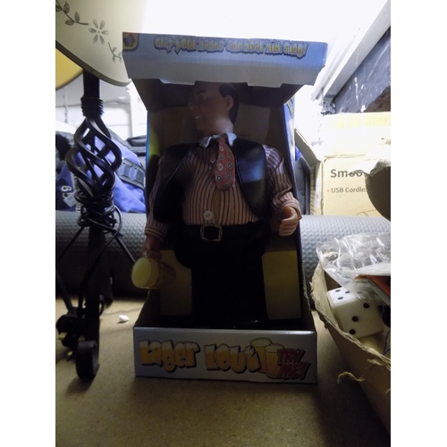 48 - Boxed Vintage Battery operated Lager Lout Figure