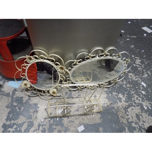 375 - 2 Mid Century Mirrors and Magazine Rack