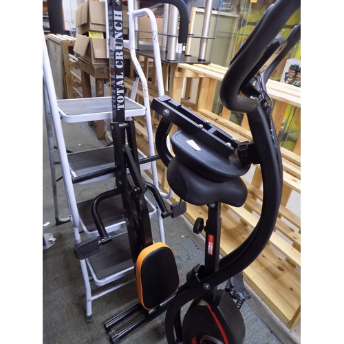 104 - Fold Away Abs Crunch and Exercise Bike