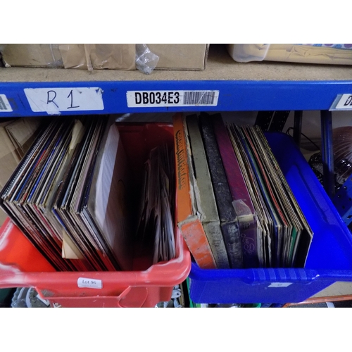 96 - 2 Boxes of Vinyls. 45's and LP's