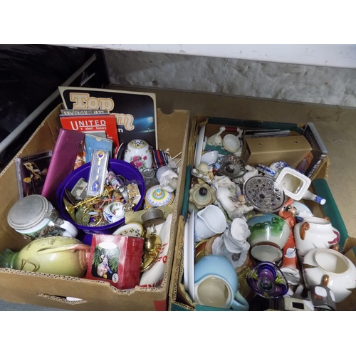 159 - 2 Boxes of Misc Collectables and Pottery