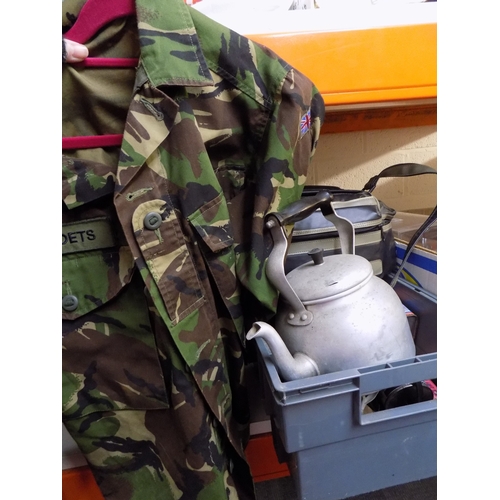 203 - 3 Boxes of Misc. Inc Air Cadet Jacket and Collectables