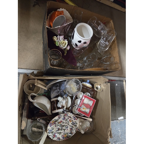 210 - A Collection of Glassware and Household Items Including Carlsberg Glasses