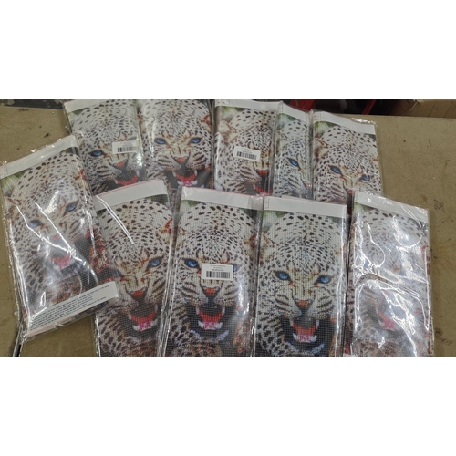 235 - Ten Snow Leopard DIY Round Diamond Painting Kits