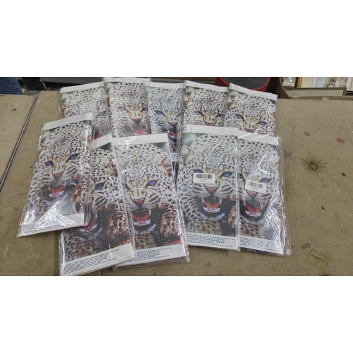 236 - Ten Snow Leopard Diamond Painting Kits