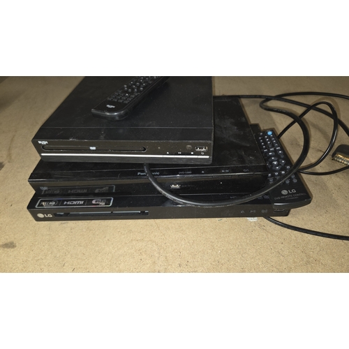 243 - Three DVD Players and Remote Controls