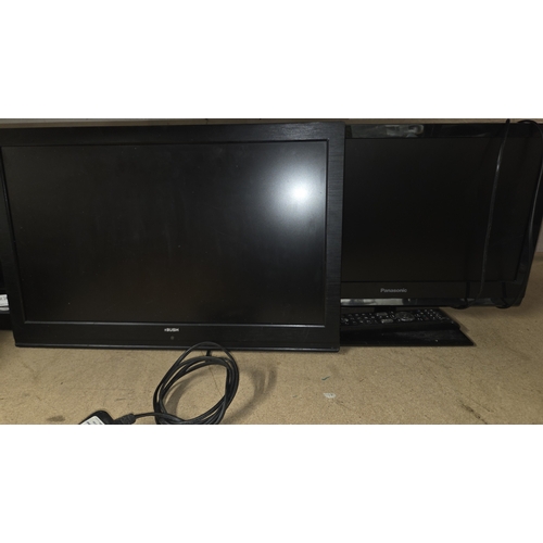244 - Two Televisions by Bush and Panasonic with remote