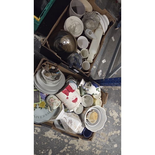 258 - Two Boxes of Ceramic and Glass Items