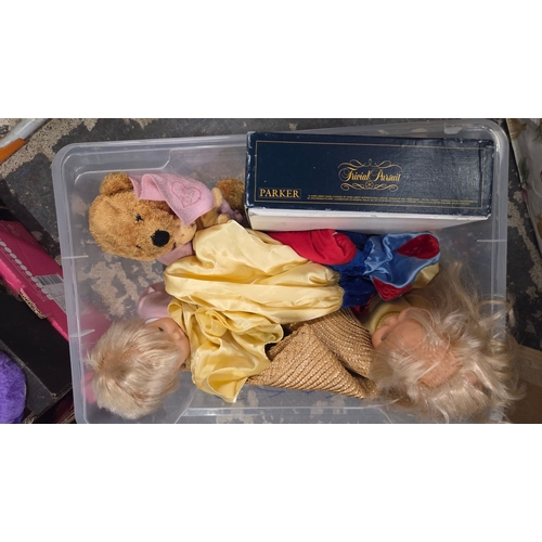 260 - A Collection of Dolls, Plush Bear and Trivial Pursuit Game