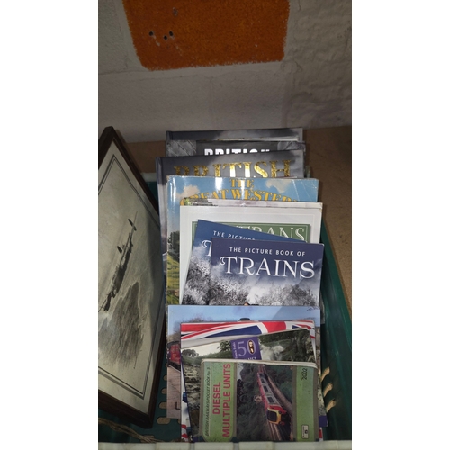 284 - A Collection of Railway Books and Framed Aircraft Picture