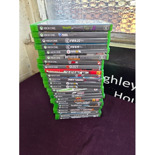 A Collection of Microsoft Xbox One Video Games