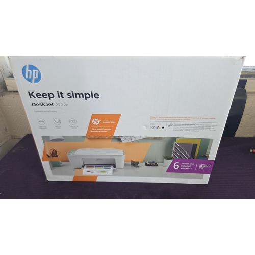100 - HP DeskJet 2722e All-in-One Wireless Colour Inkjet Printer in Original Packaging
