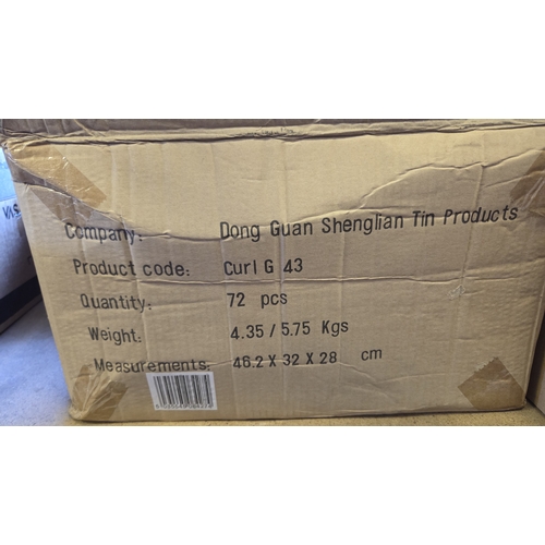 144 - A Bulk Lot of 72 Decorative Gift Tins by Dong Guan Shenglian Tin Products