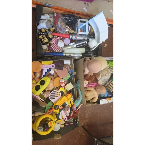 250 - Three Boxes of Assorted Children's Toys and Play Accessories including NERF and Melissa and Doug Ite... 