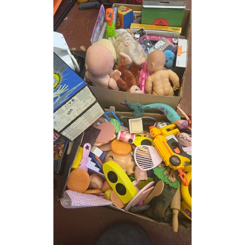 250 - Three Boxes of Assorted Children's Toys and Play Accessories including NERF and Melissa and Doug Ite... 