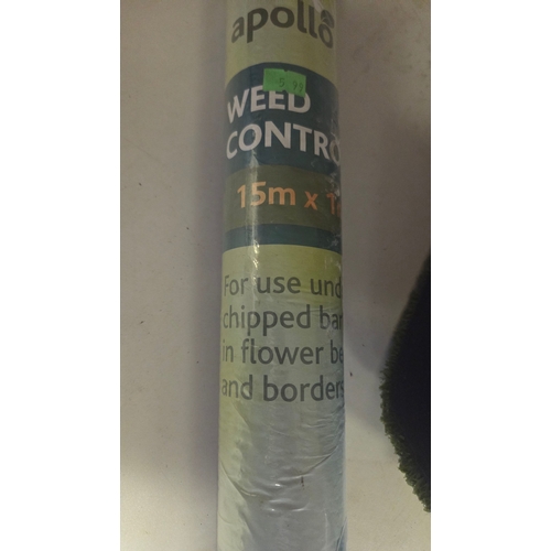 257 - Two Rolls of Landscaping Materials Including Apollo Weed Control Fabric and Artificial Turf