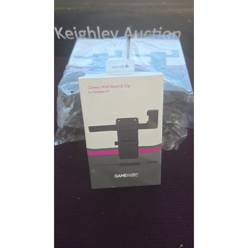 260 - Five New Boxed Gameware Camera Wall Mount and Clips for PlayStation 4