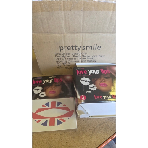 267 - A Bulk Collection of Pretty Smile Love Your Lips Temporary Lip Tattoos