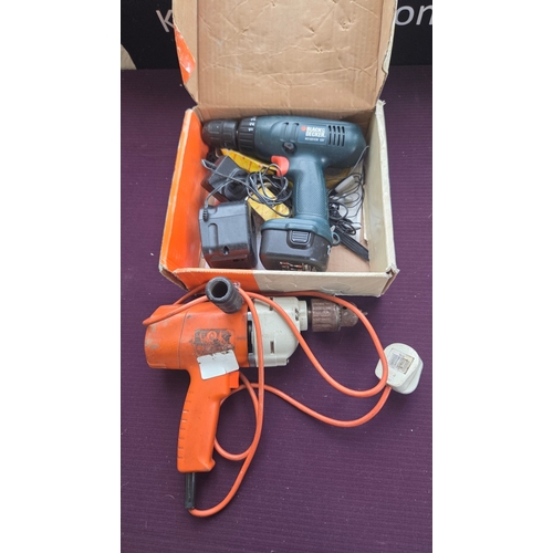 277 - Two Black and Decker Power Drills, Corded and Cordless Models