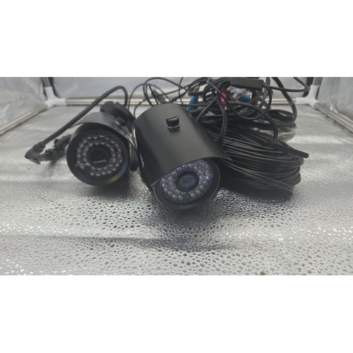 289 - A Trio of Sanyo Time-Lapse Video Cassette Recorders and a Collection of CCTV Cameras and Cables