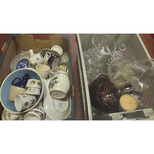298 - Two Boxes of Ceramic and Glassware Items