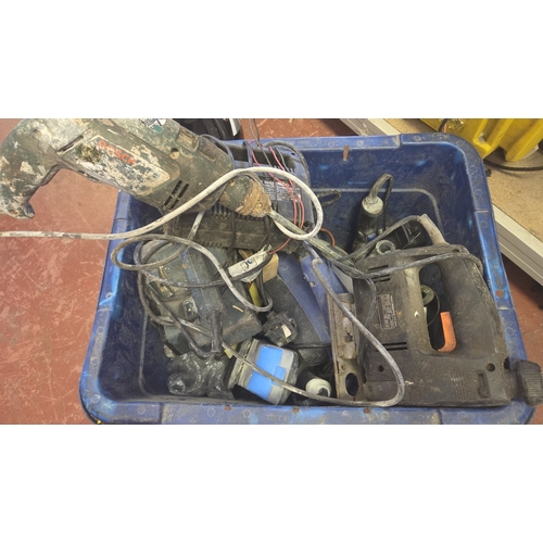 299 - A Collection of Corded Power Tools and Accessories Including Bosch and Black and Decker