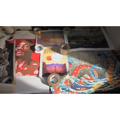 364 - A Collection of Contemporary Unframed Prints including Pokémon and NASA Subjects