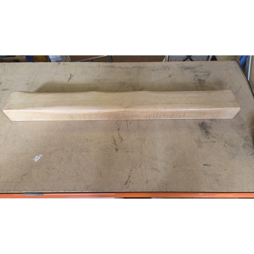 366 - A Rustic Solid Oak Live Edge Fireplace Mantel Beam