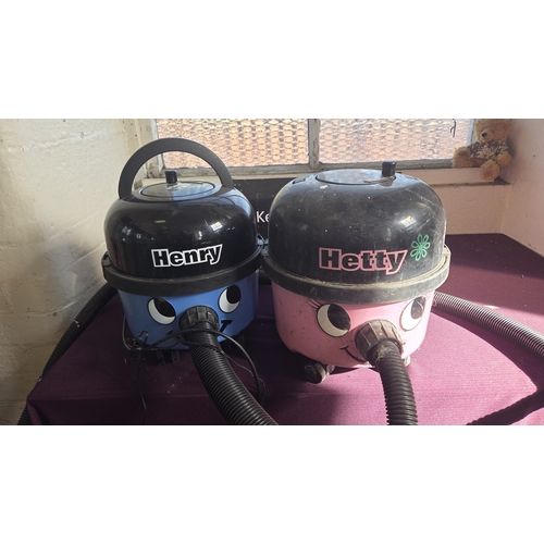 368 - A Pair of Numatic International Henry and Hetty Canister Vacuum Cleaners. Henry in Working Order