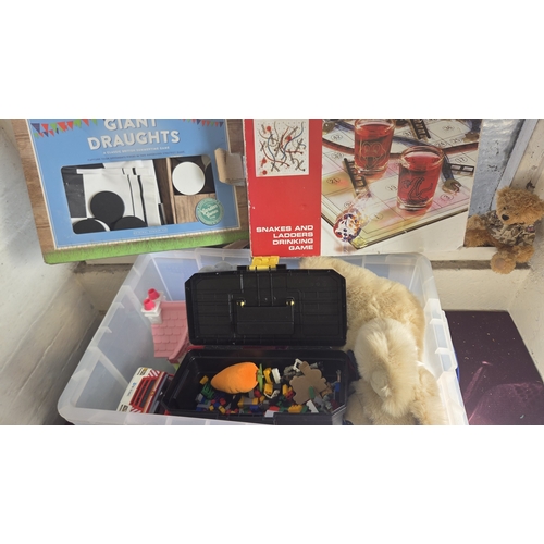 370 - An Assortment of Outdoor Games and Children's Toys including Giant Draughts and Snakes and Ladders