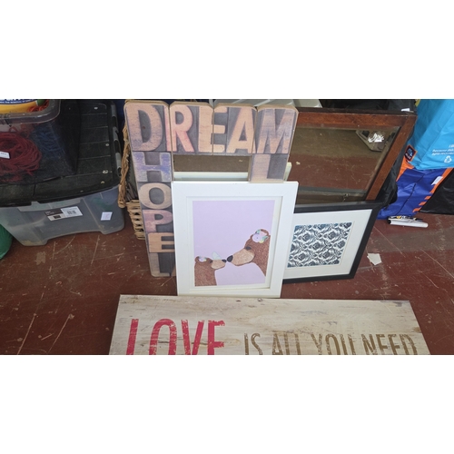 382 - A Collection of Contemporary Home Decorative Items and Framed Wall Art