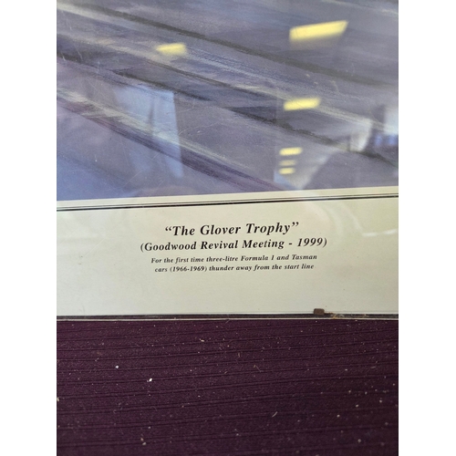 389 - A Trio of Sports Memorabilia comprising John Saunders Motorsport Prints and a 2002 FIFA World Cup Fr... 