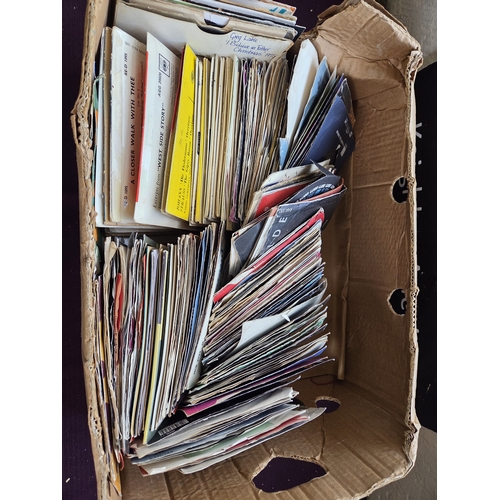 390 - A Large Collection of Approximately 100+ 7-Inch Vinyl Records and EPs