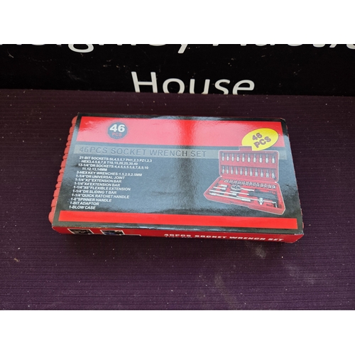 411 - A 46-Piece 1/4-Inch Drive Socket Wrench and Bit Set