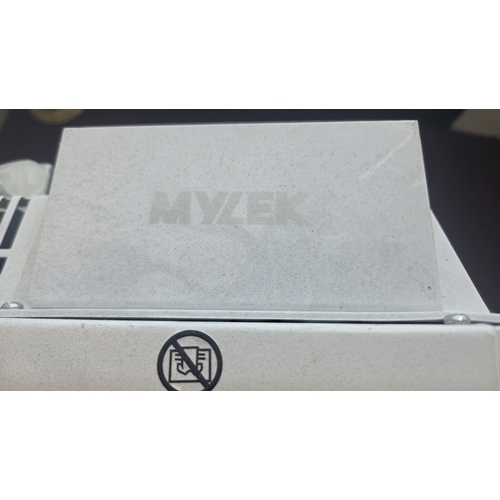 6 - MYLEK White Portable Electric Panel Heater with Castors