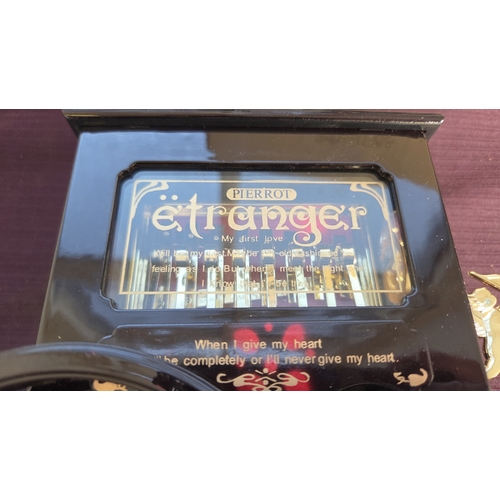 63 - Pierrot Etranger Musical Organ Grinder Jewellery Box in Original Box. In Working Order