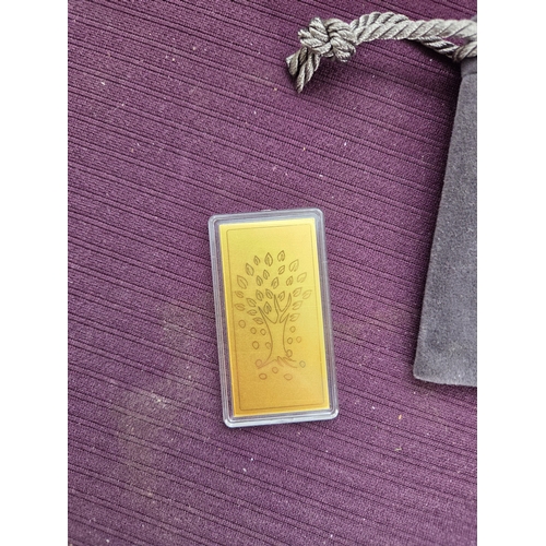 637 - A 24 Carat Gold Bullion Bar by The Genuine Gemstone Company